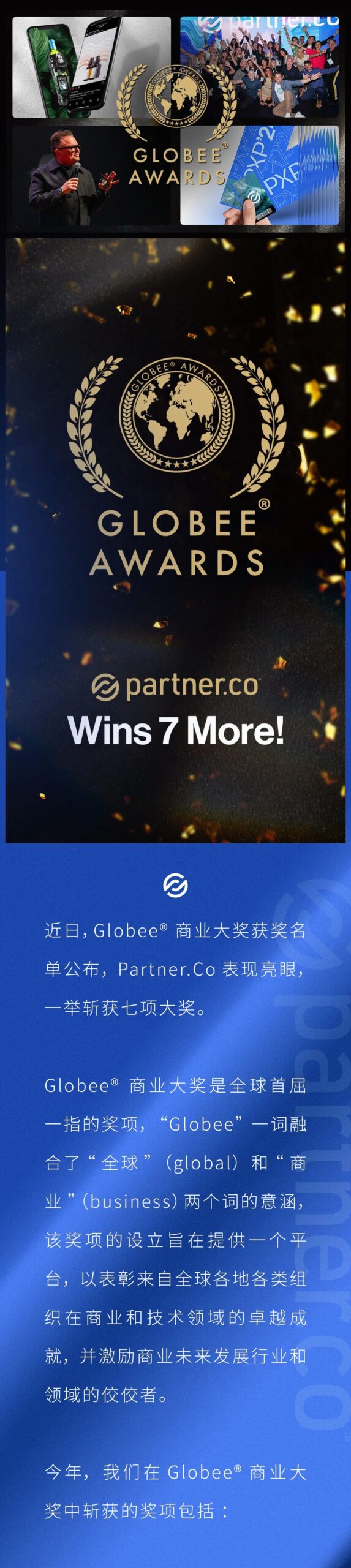 Partner.Co 斩获 7 项Globee商业大奖